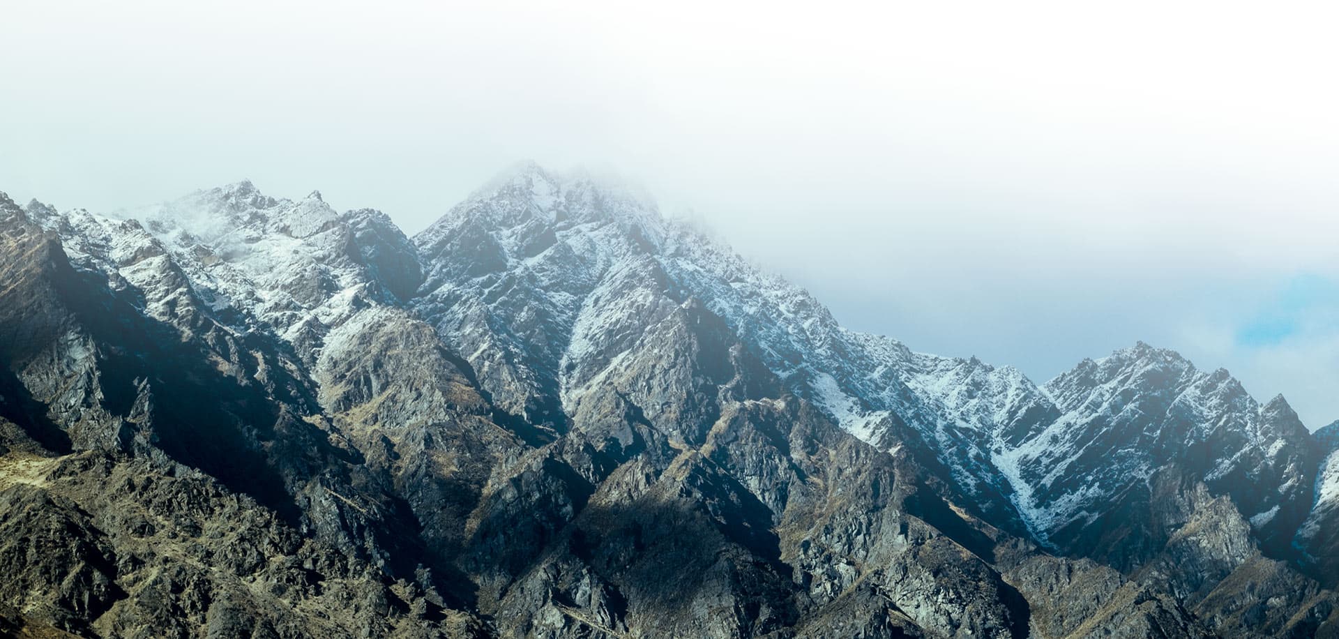 Aerial landscape photography, New Zealand mountains